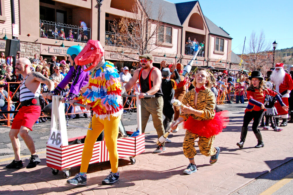 Photo by Rhonda Van Pelt Racers and revelers enjoy the 2019 Emma Crawford Coffin Races.