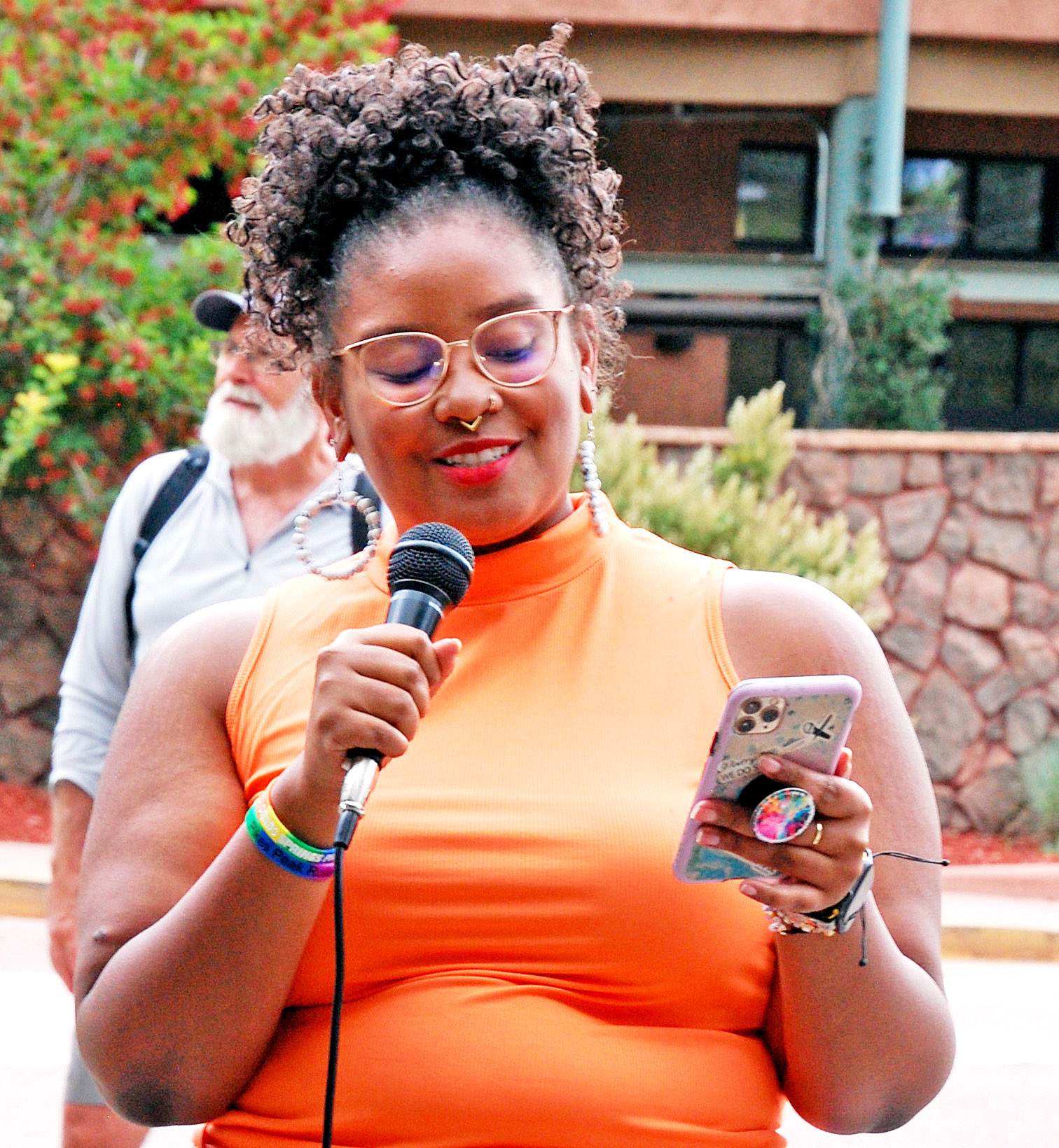 Ashley Cornelius reads the poem she wrote for Manitou Springs.