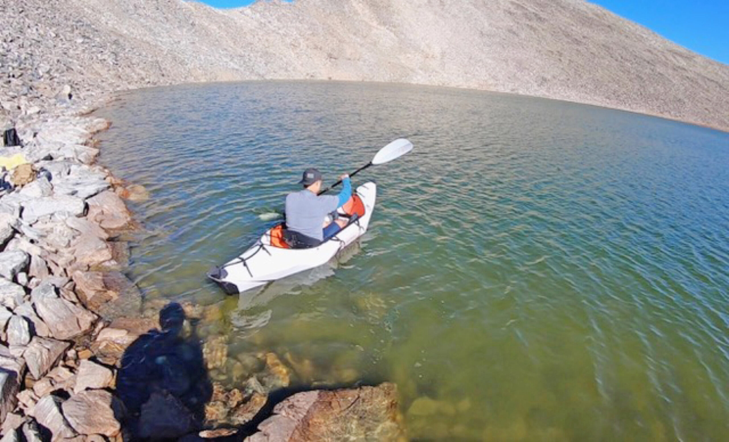 Courtesy image. Ranier Raqueno kayaks into history on Sept. 10.