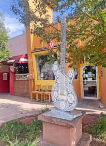 Courtesy images. Flaminio Antonio’s “Comforting Melody” stands near the Armadillo Ranch in downtown Manitou.