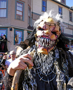 A fearsome monster snarls at passersby on Manitou Avenue. Photo by Bryan Oller