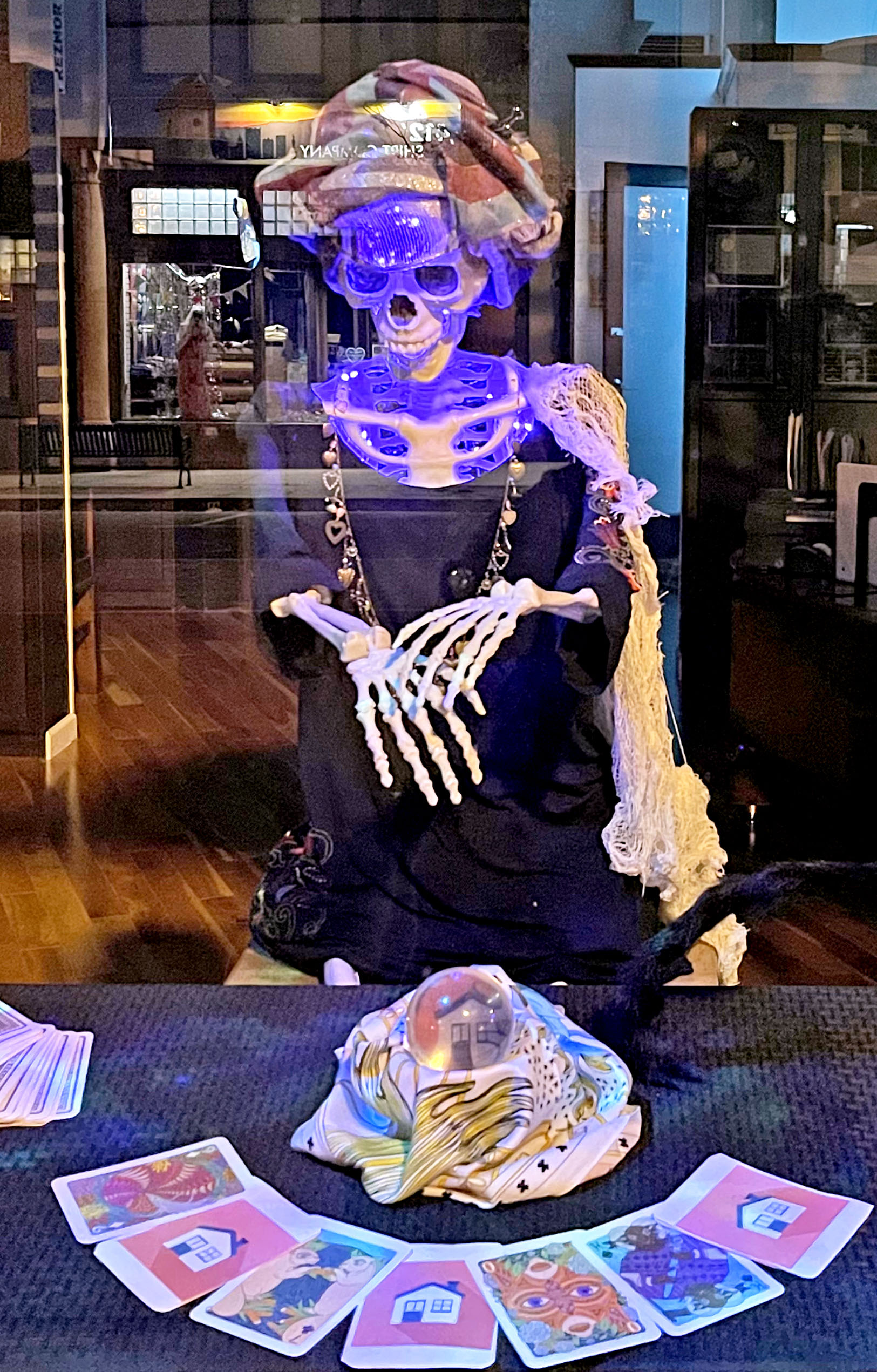 Courtesy images. Manitou Springs Real Estate’s fortuneteller skeleton took second place.