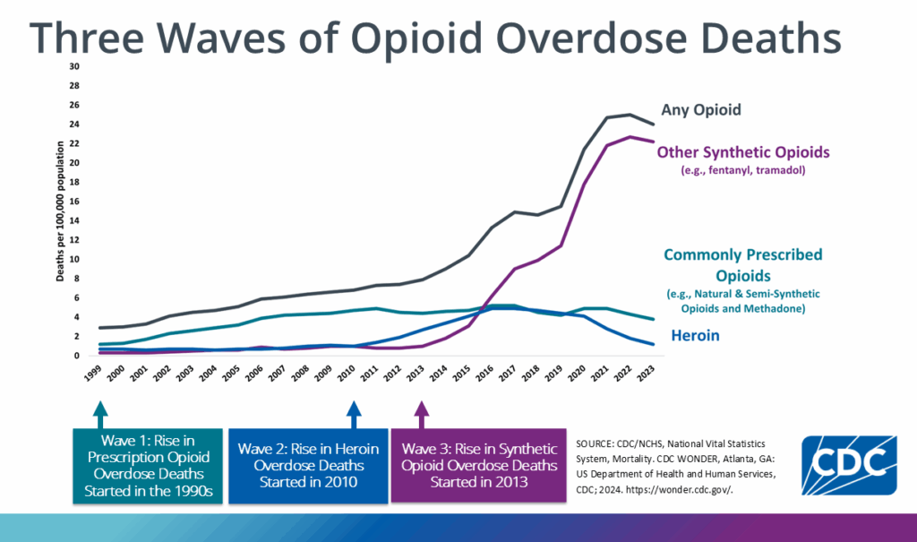 Opioid death graph